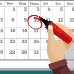 カレンダーにしるしをつける