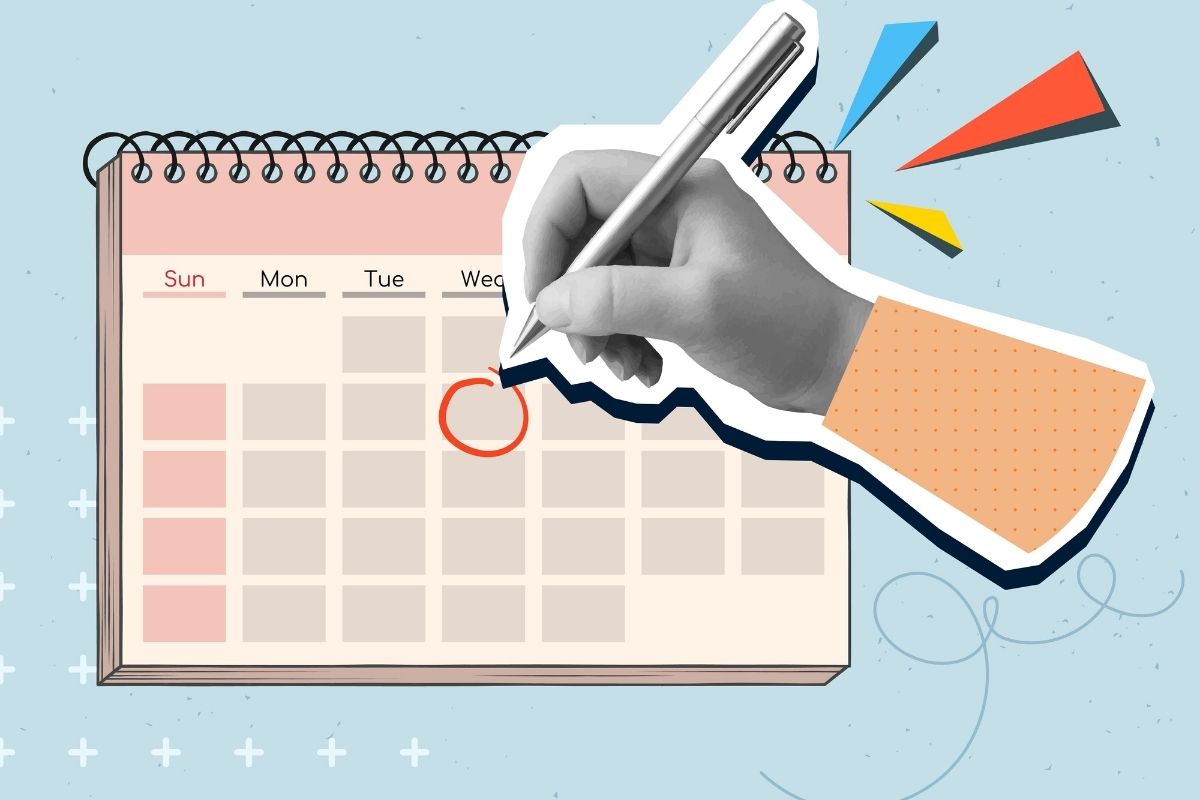 カレンダーに印をつける