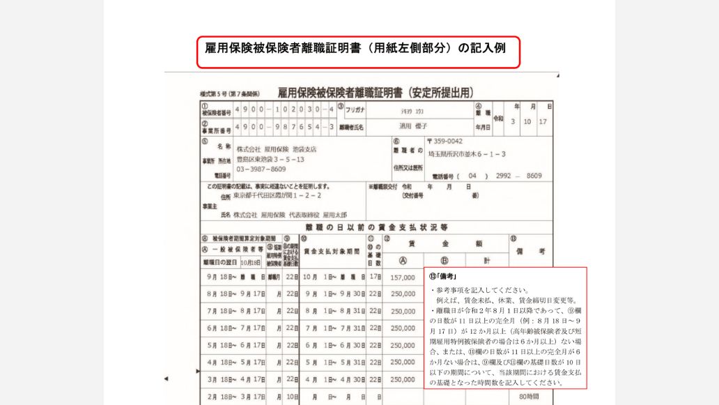 離職証明書