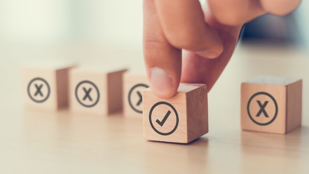 チェックのブロック