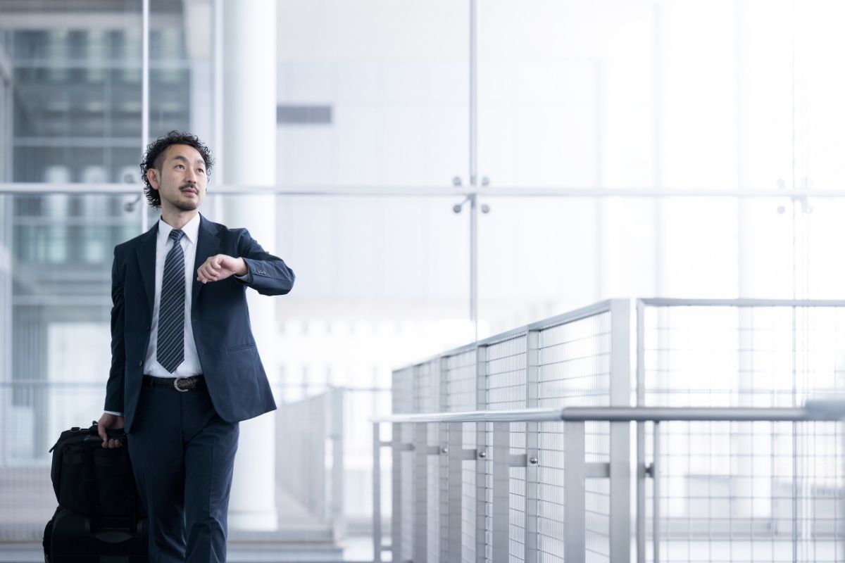 移動中のビジネスマン