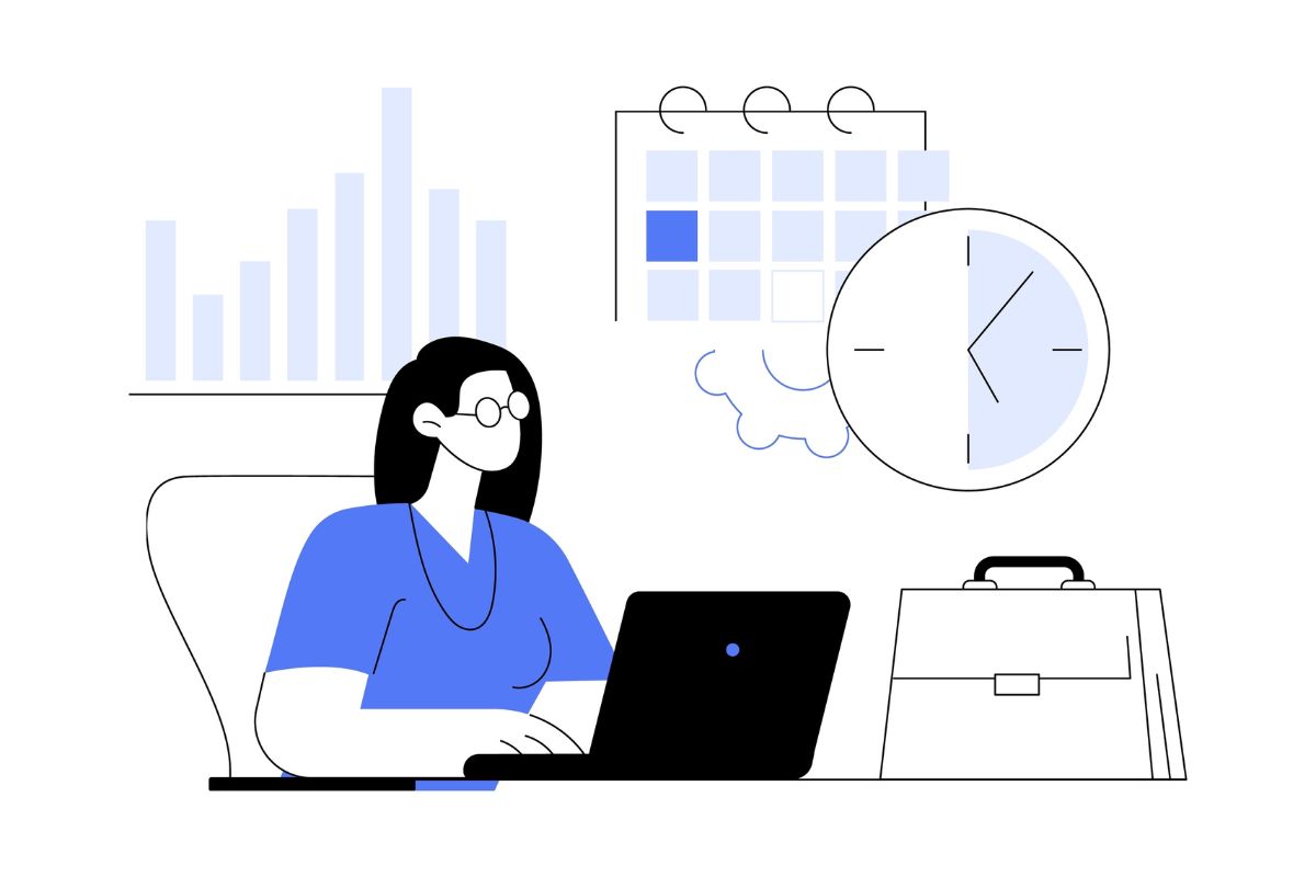 勤怠管理のイメージイラスト