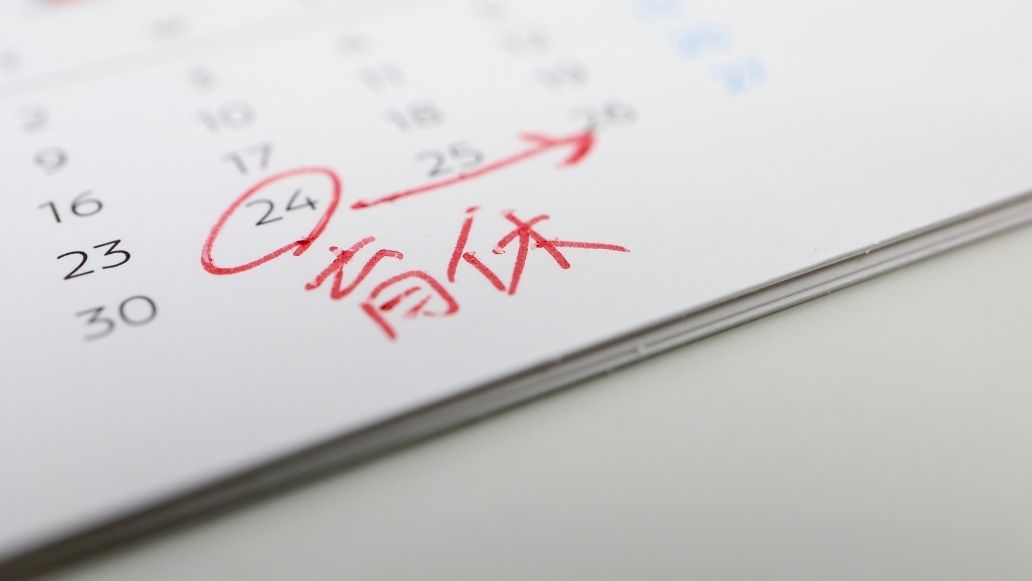 カレンダーと育休