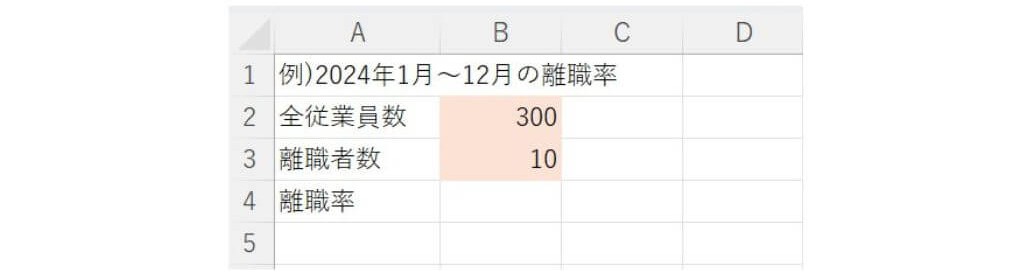 離職率の計算例①