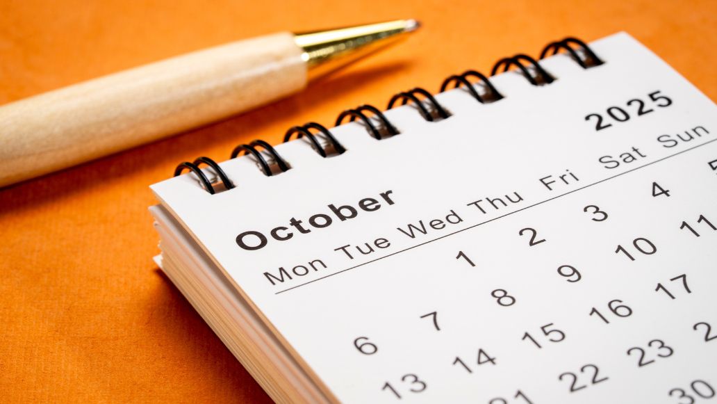 2025年10月のカレンダー