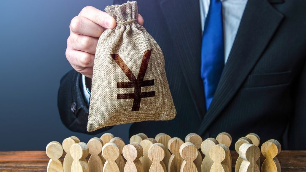 従業員と給付金のイメージ