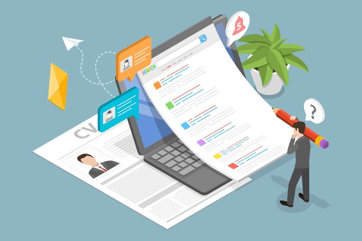 入社手続きをおこなうビジネスパーソン