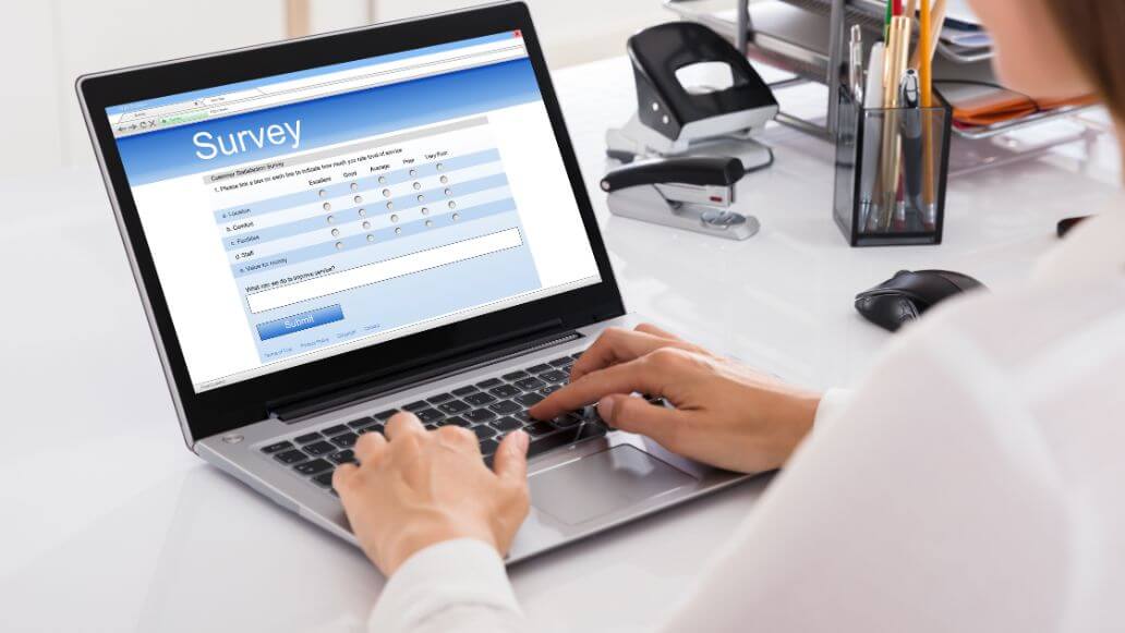 サーベイの画面